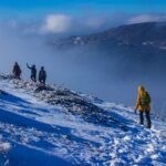 Group Trekking to Sunset Mountain Hill